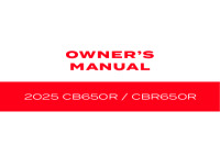 Honda CBR650R (CB650R) - Owners Manual 2025 EN